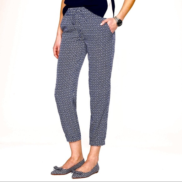 J. Crew Pants - J.Crew Sz 6 Printed Drawstring Pants EUC